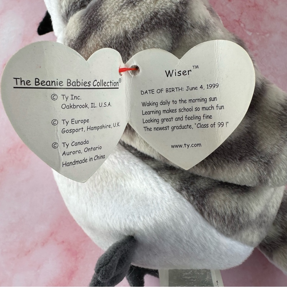 Ty Beanie Baby Wiser the Owl 1999 - Picture 9 of 14